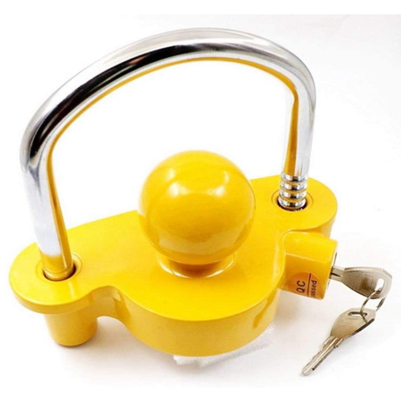 Coupler Lock Hitch Trailer Lock with 2 Key Heavy-Duty Steel Fit 1-7/8 Inch 2 Inch and 2-5/16 Inch Heavy Duty Theft Lock