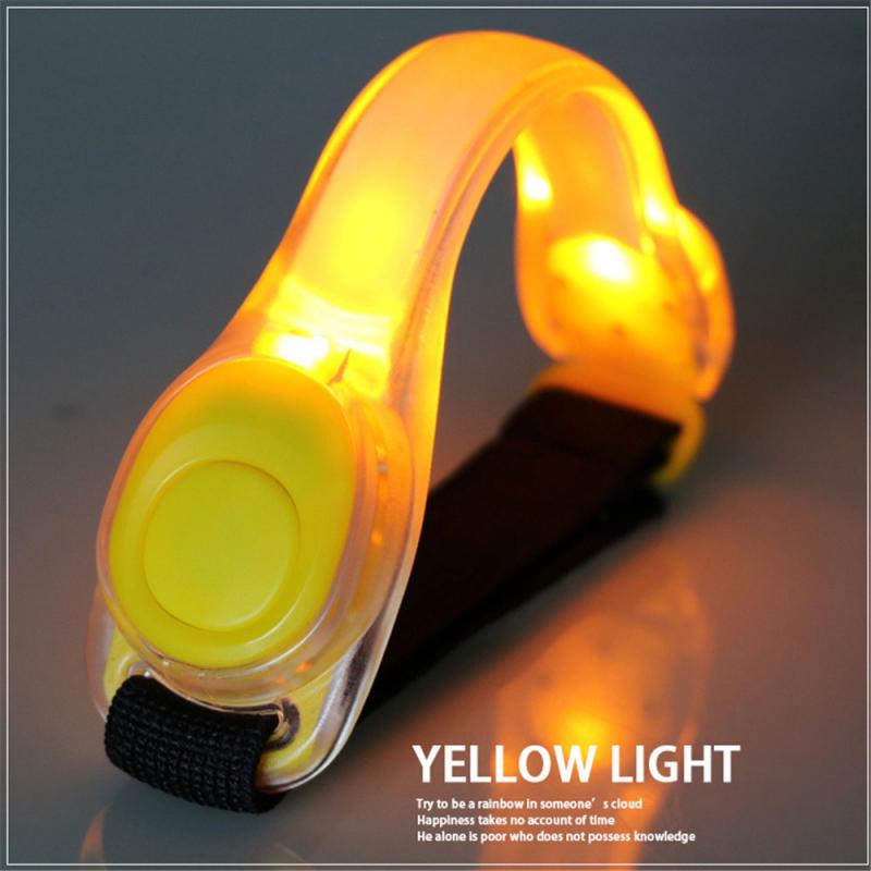 Bicycle Lights Led Silicone Arm With Safety Indicator Light For Night Running Luminous Arm With Luminous Cheering Props: yellow