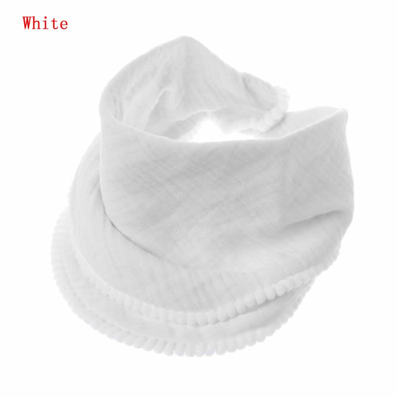 Bebê arroto panos algodão gaze musselina babador bandanas macio respirável newborns toalha cachecol l41d: White
