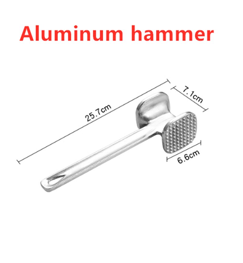 Kødnål rustfri ståltendegaffel og stålsøm med kødgaffel svinekoteletter med senebrydning og kødnål: Hammer i aluminium