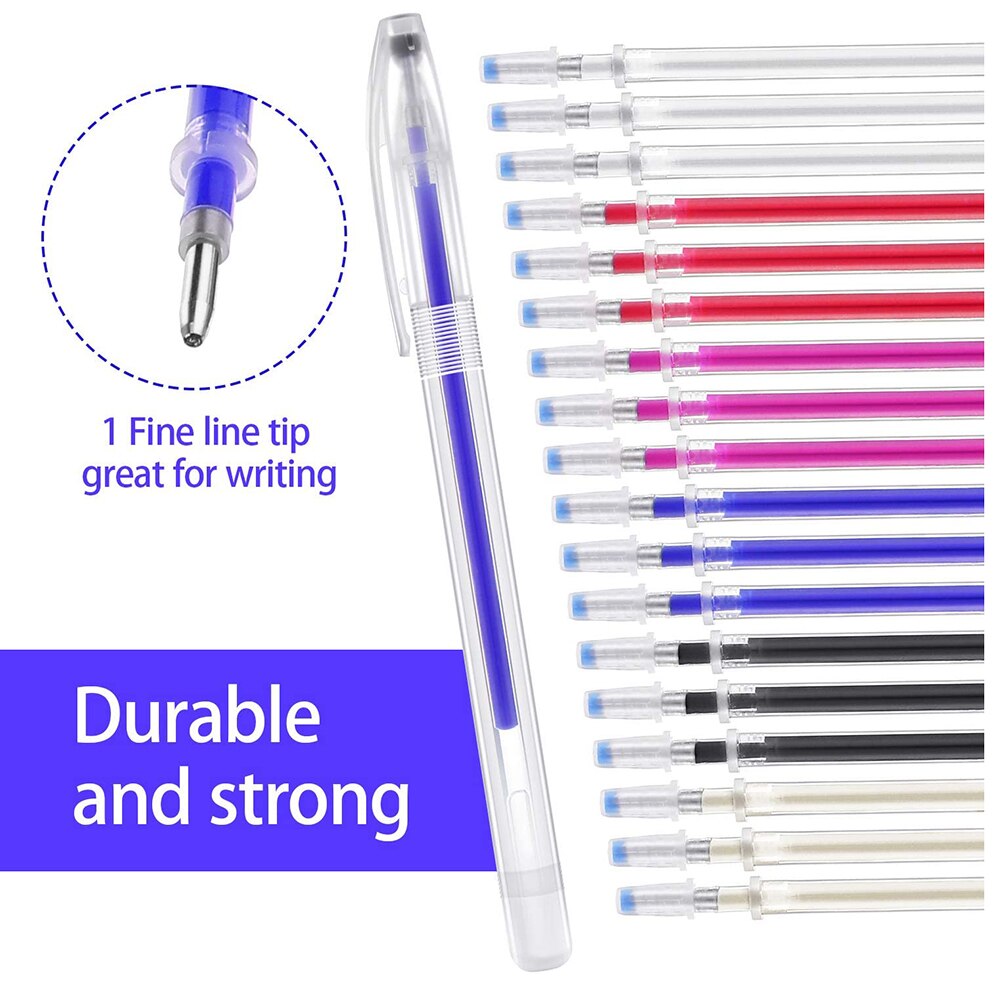 50/100Pcs Warmte Uitwisbare Pen Vullingen Inkt Verdwijnende Stof Marker Pen Voor Stof Leer Craft &amp; Pen Case diy Naaibenodigdheden