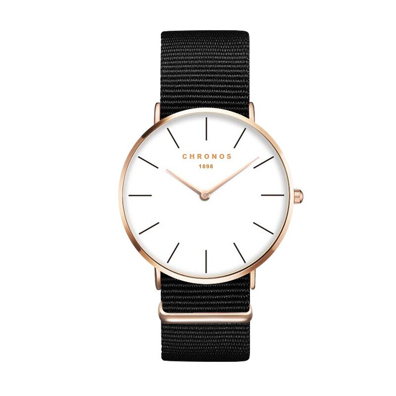 CHRONOS Horloges Mannen Mode Unisex Horloge Quartz Horloge Heren Rose Goud Mannelijke Klok Relogio Masculino: CH 0247