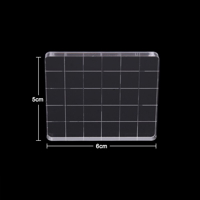 Clear Acrylic Stamp Block High Transparency Acrylic Block for Transparent Seal Stamp DIY Scrapbooking Photo Album Decorative