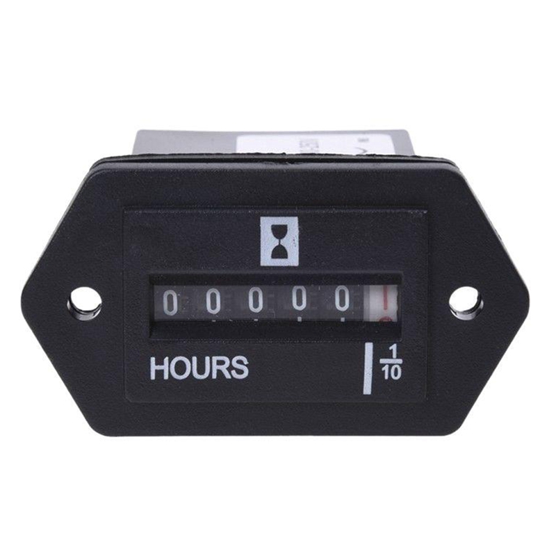 GTBL AC100-250V 6 Digits Hour Meter Complete Sealed Quartz Timer Counter For Generator Boats Automobiles ATV UTV Go Carts