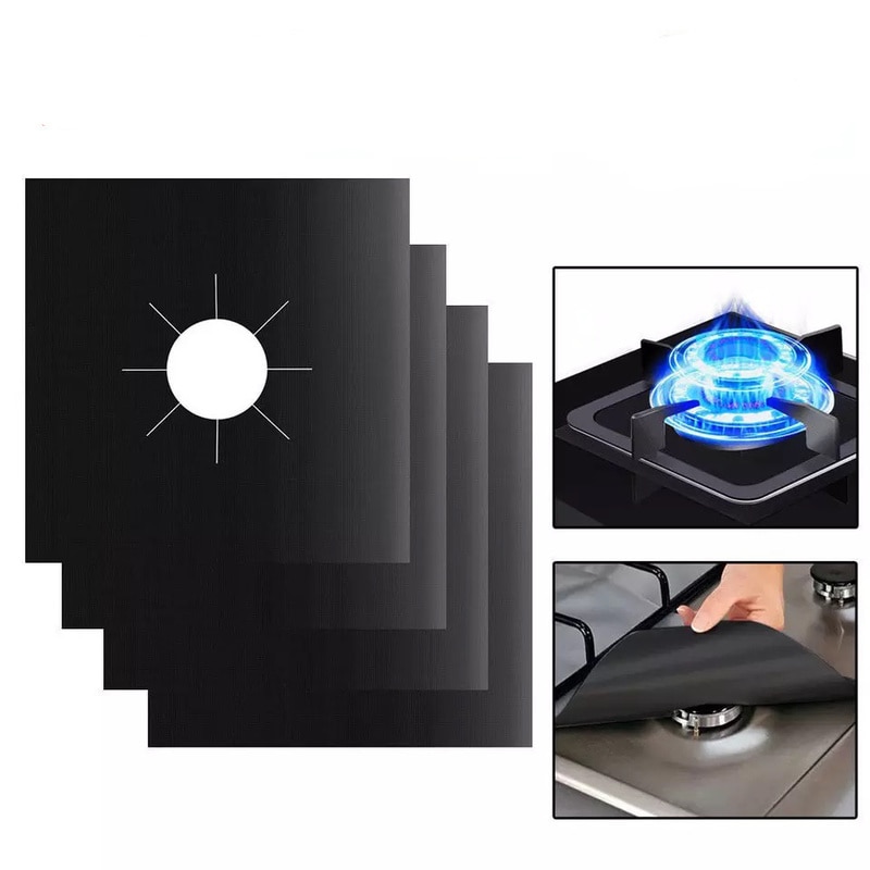 Kökstillbehör mat spis lock lock spis skydd lock fodret gas spis protector spis spishäll brännare skydd 1 st /4 st