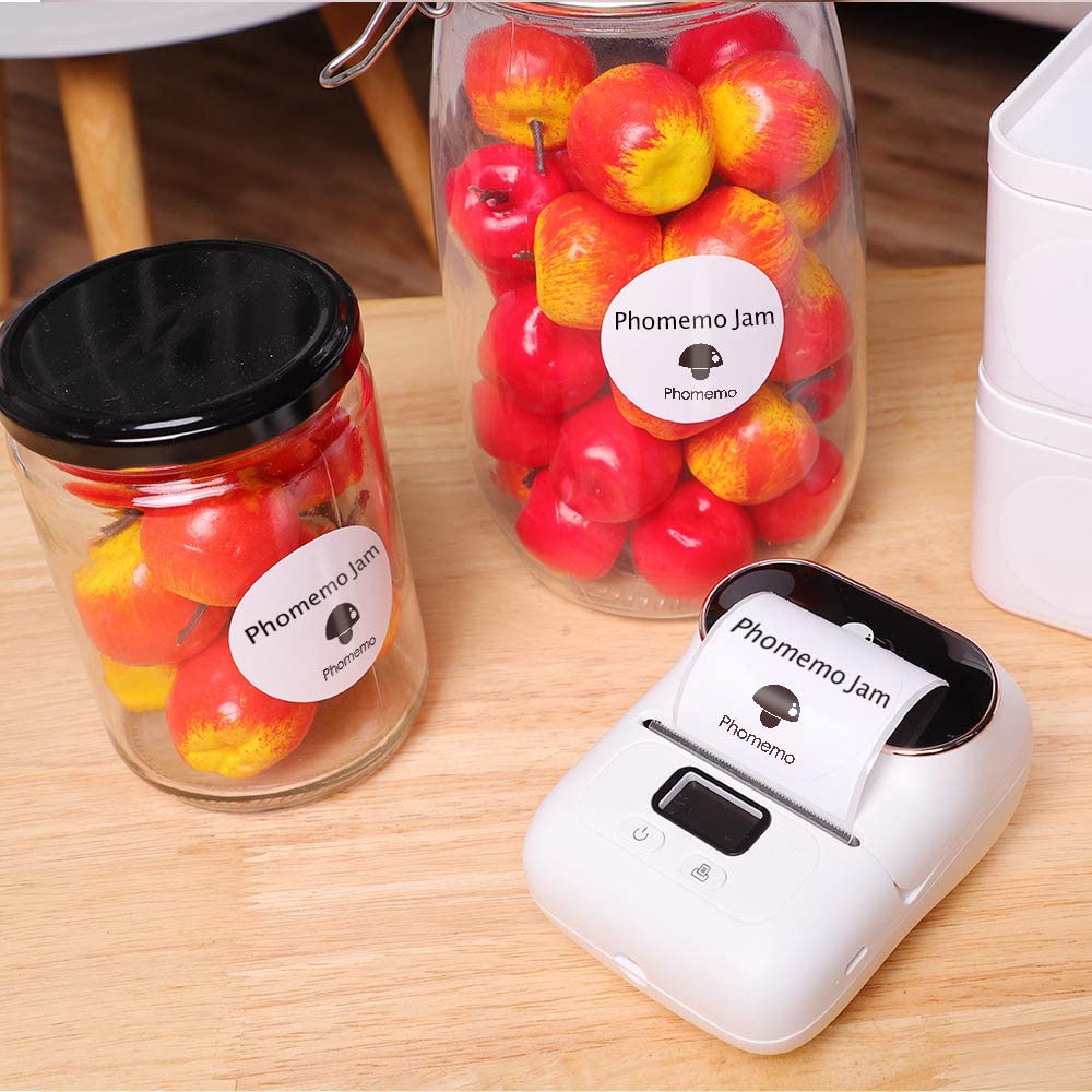 Multi-Zweck Selbst-Klebstoff Runde Etikett für Phomemo-M110/M200 Etikett Hersteller 50x50mm Thermische Etikett für Barcode Etikett, DIY Logo