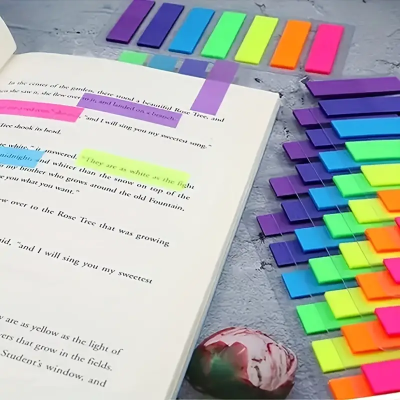 700 vellen waterdichte kleurenindexstickers indexstickers studentenleesmarkeringen kleurrijke transparante waterdichte plaknotities