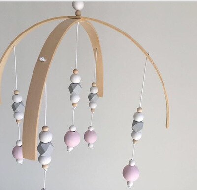 52 Cm * 32 Cm Diy Macaron Kleur Houten Bal Decor Banner Babykamer Decoratie Beddengoed Bumpers Kids Party Ballen kids Girls Room Decor: F