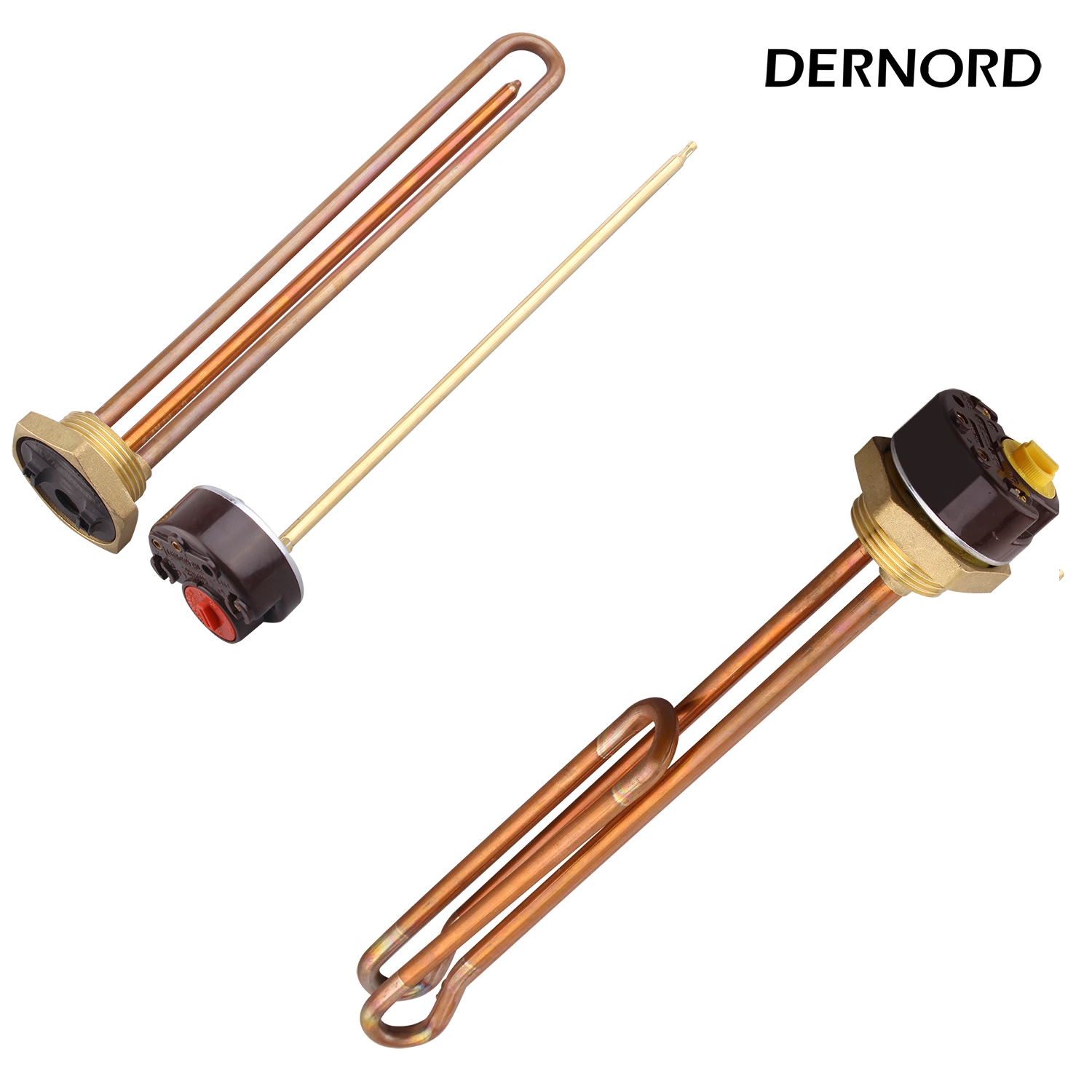 Calentador de agua eléctrico con elemento calefactor de inmersión de 220V con control de temperatura calentador Tubular de rosca DN32 resistencia de cobre