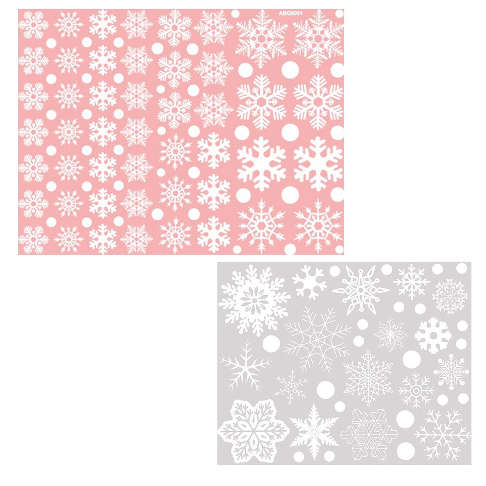 57pcs Premium Snow Flakes Stickers Christmas Theme Self Adhesive Snowflakes Window Clings For Home Party Gathering Prom