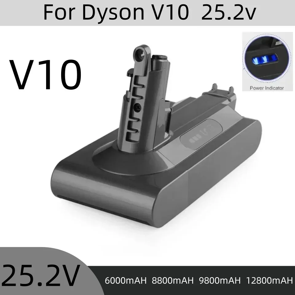 Do akumulatora Dyson V10 V10 Animal Absolute puszysty odkurzacz bezprzewodowy nowy 25.2V 6000mAh-12800mAH akumulator DYSON V10