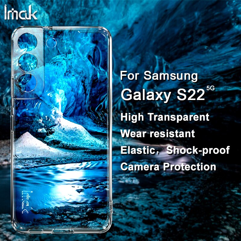 Imak Silicone morbido trasparente per Samsung Galaxy S22 S22 + 5G Cover posteriore per Samsung S22 Ultra 5G TPU borsa per telefono sottile