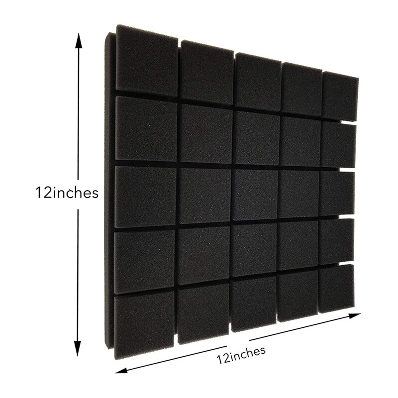 12 Pcs Sound-Absorbing Foam Board,Studio Wedge-Shaped Brick, Sound Insulation Board Wedge-Shaped Board, 25 Square