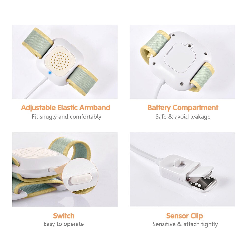 Arm Wear Bed-wetting Sensor Alarm For Baby Toddler Adults Potty Training Wet Reminder Sleeping Enuresis