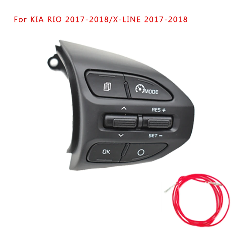 Pulsanti di controllo della velocità del volante per KIA K2 RIO 2017 2018 2019 RIO 4 manopola del cambio dell'interruttore del volume del telefono Bluetooth per parti di automobili: bianca