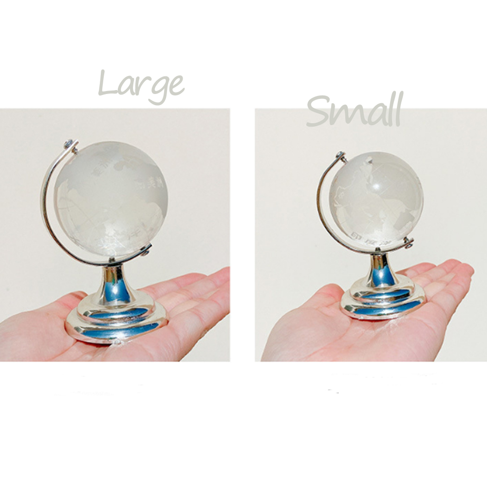 Mini Transparent Globe Desktop Decoration Christmas mini Crystal Globe: large