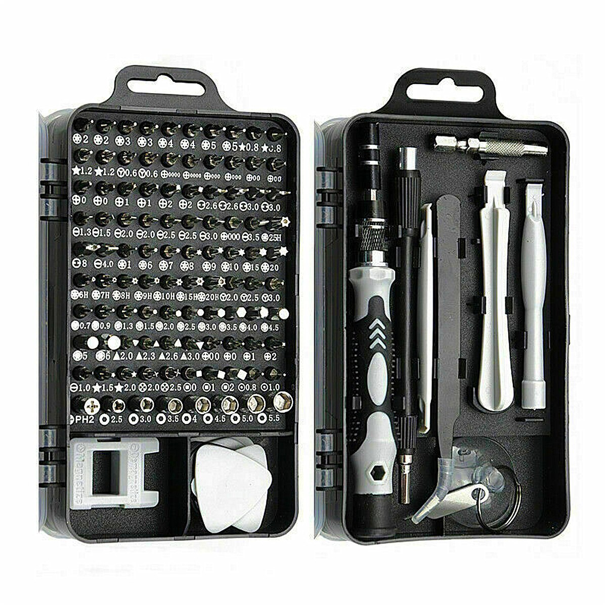 115 In1 Schroevendraaier Set Telefoon Computer Pc Tablet Laptop Reparatie Tool Kit Set In Case Multi-Fuctional: Black