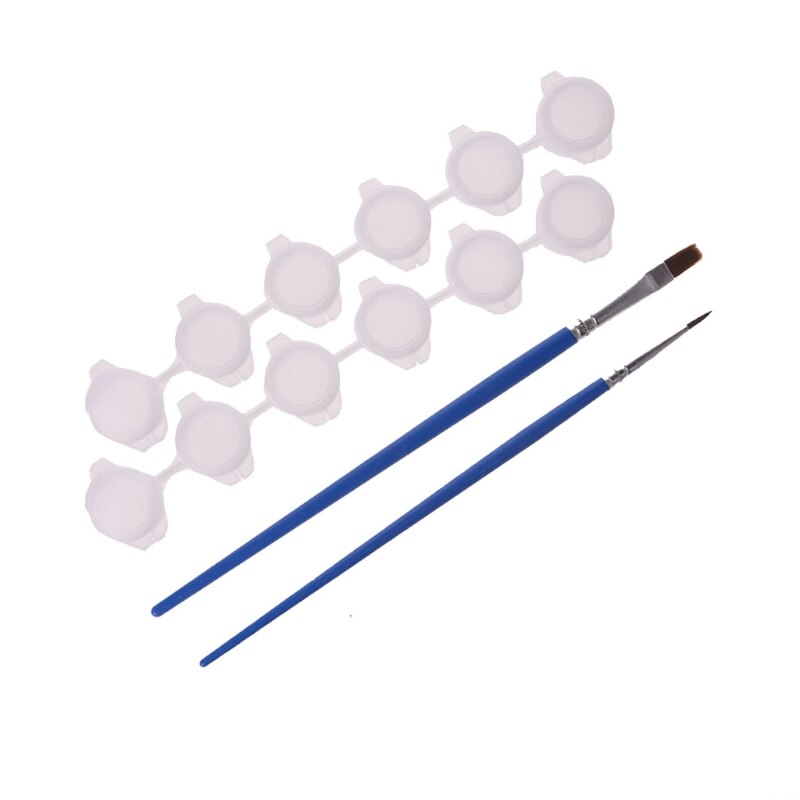 2 Sets Artist Paint Brush Watercolor Acrylic Oil Painting Drawing + Pigment Box