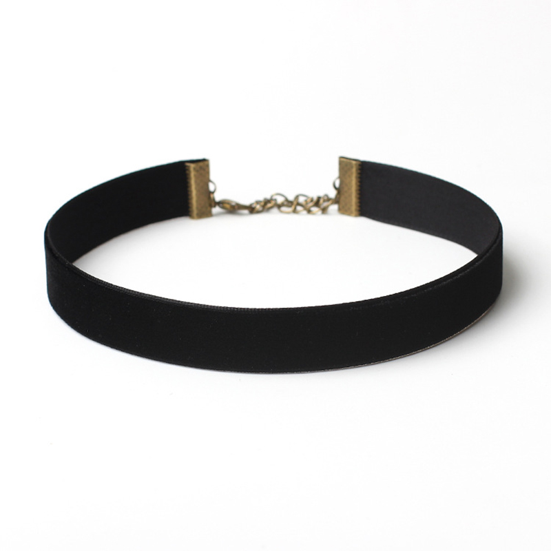 Gargantilla gótica de terciopelo negro, collares de cuerda de estilo gótico, decoración para el cuello para mujer, joyería Chocker en accesorios para el cuello de niña: Color amarillo claro