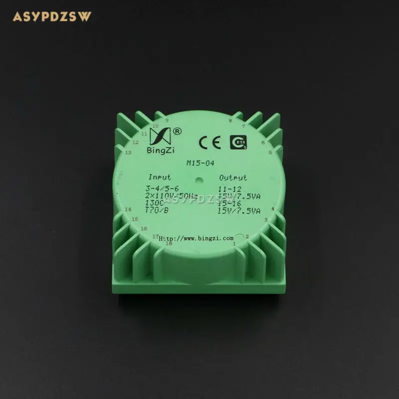 15VA Green Square 15W trasformatori toroidali sigillati M15-04 tensione di uscita AC dual 15V(2*15V)