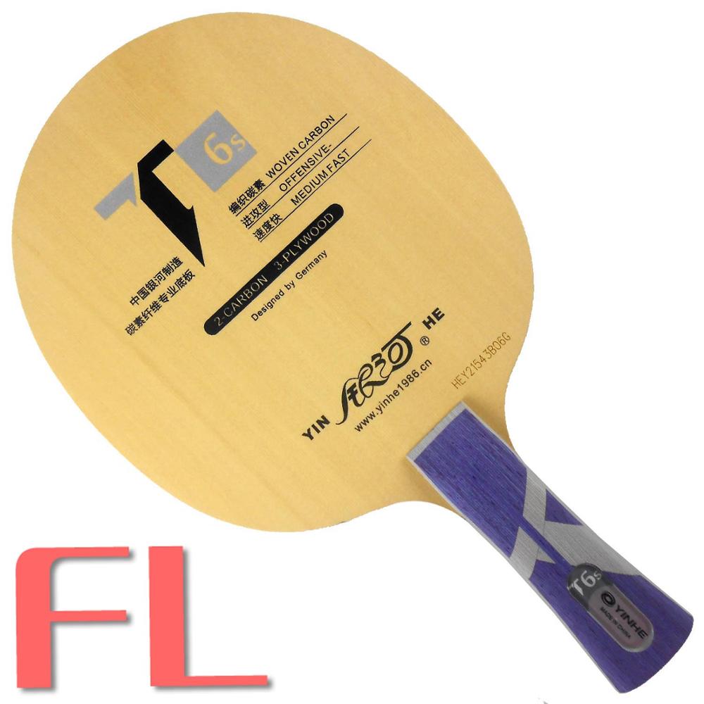 Yinhe T6S cypress carbon Table Tennis Blade for 40+ material: FL  long handle