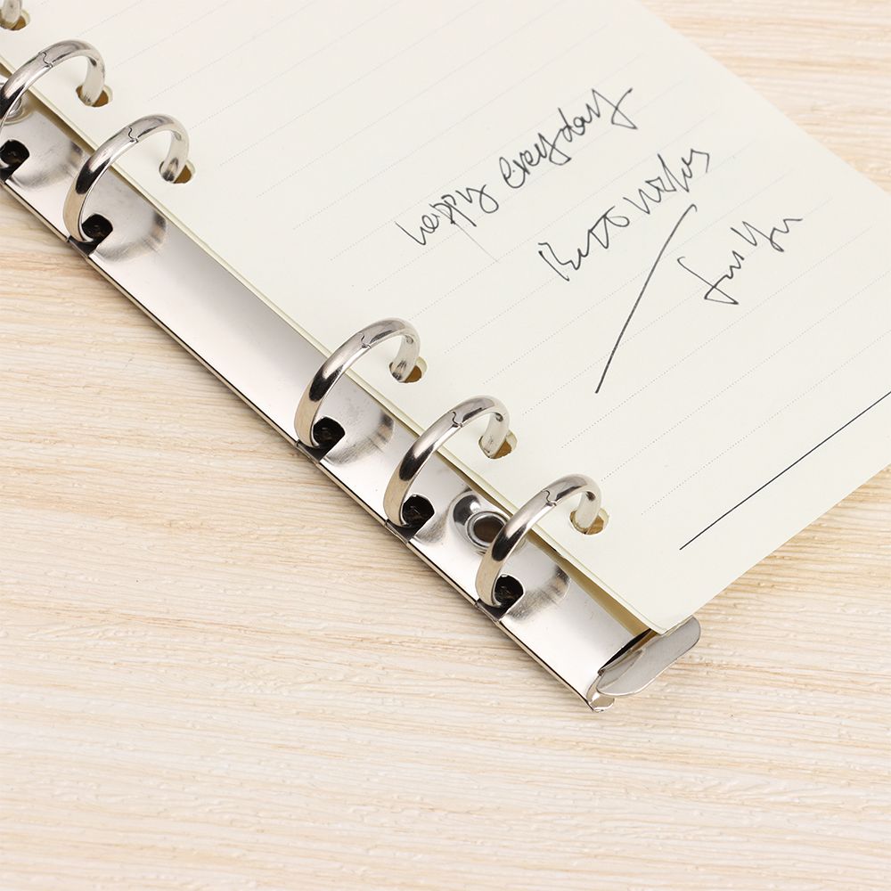 Metal Notebook Binding Hoops Stationery Refillable DIY Ring Binder Clip Loose-leaf Spring Spiral Rings File Folder Accessory