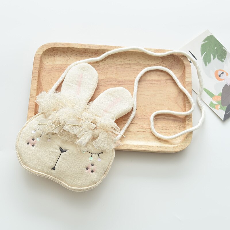 2020 moda małe dziewczynki torba Crossbody piękny kreskówka królik mały mini moneta torebka miękka siatka dekoracje torba na ramię robić podróży