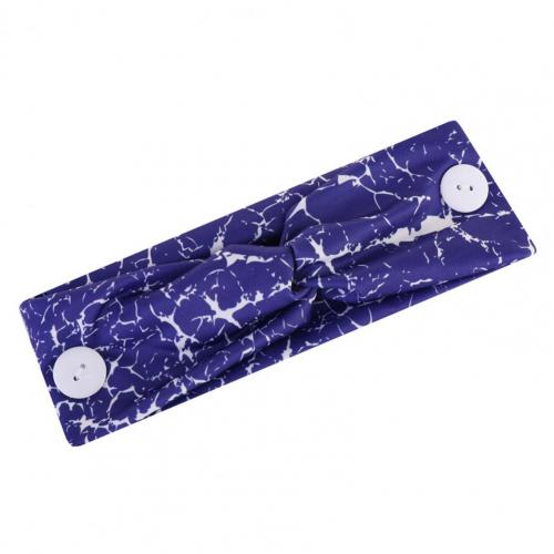 Diadema de buena elasticidad con absorción del sudor, banda para la cabeza cabello con dos botones fuertes para trotar: Royal Blue