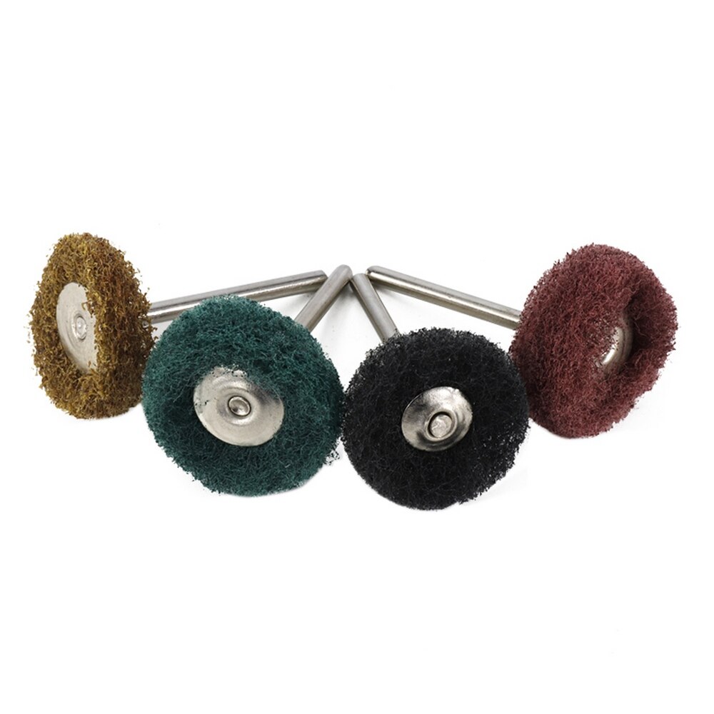 20pz mini Trapano Abrasiva in nylon Spazzola di Lucidatura di lucidatura Ruote 3.2 millimetri Gambo di Metallo Smalto per Accessori Utensile Rotante impostato gioielli