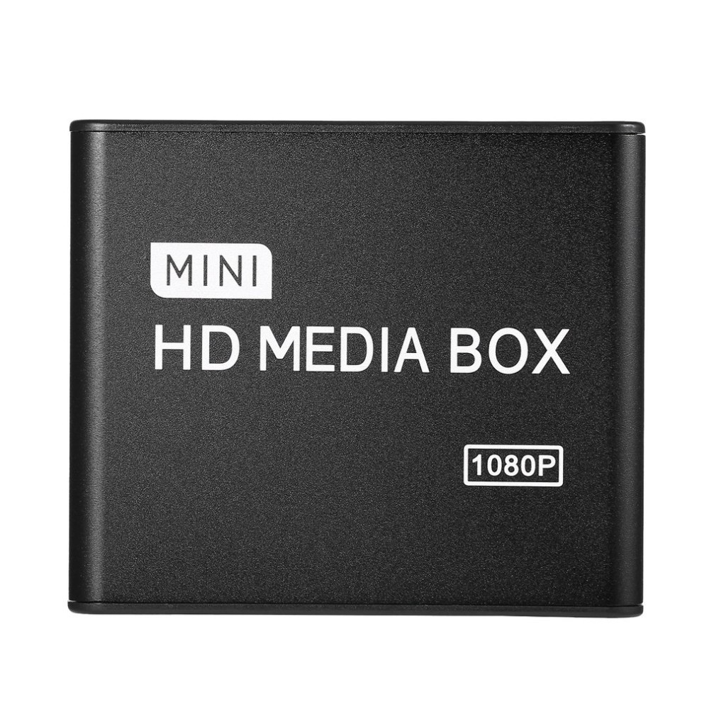 Mini 1080p HD Media Player Box MPEG/MKV/H.264 HDMI compatibile AV USB supporto remoto MKV / RM-SD / USB / SDHC / MMC spina ue