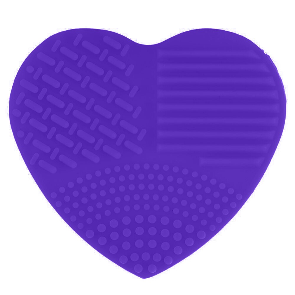 de pincel de silicona para maquillaje, almohadilla limpiadora, herramienta de limpieza, alfombrilla, tabla raspadora: Dark Purple