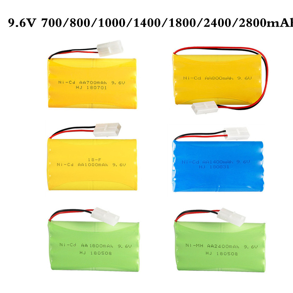 Batería ni-cd Ni-MH de 9,6 V, 700mAh, 800mAh, 1000mAh, 1400mah, 1800mAh, 2800mAh
