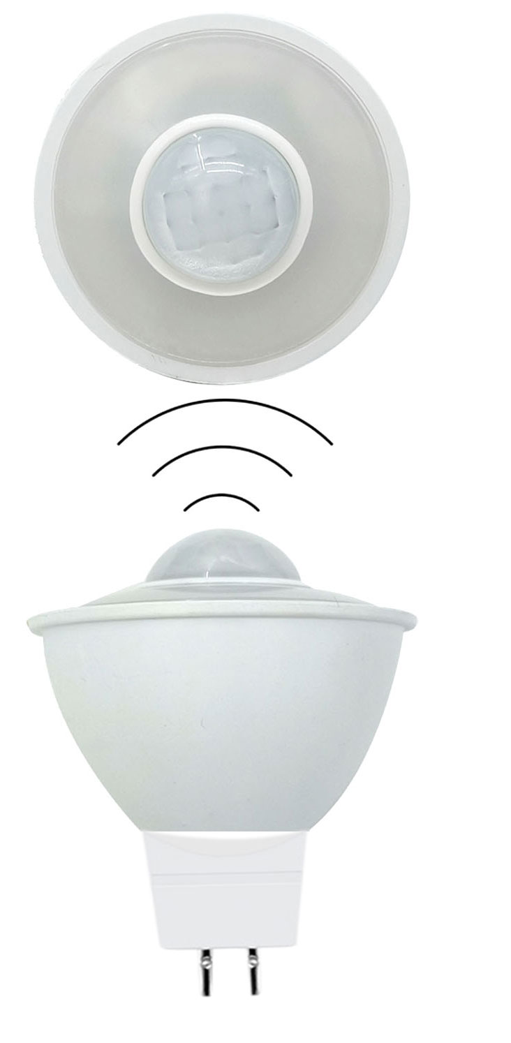 Pir led-spotlight  gu5.3 mr16 4w 12v x ac/dc hotelkorridor terrasse natlampe gårdhave vægpærer