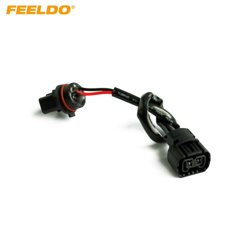 FEELDO Auto 5202/H16/2504/PSX24W Vrouwelijk Connector Adapter Om P13W Mannelijke Socket Met Kabelboom kabel HID/LED Conversie