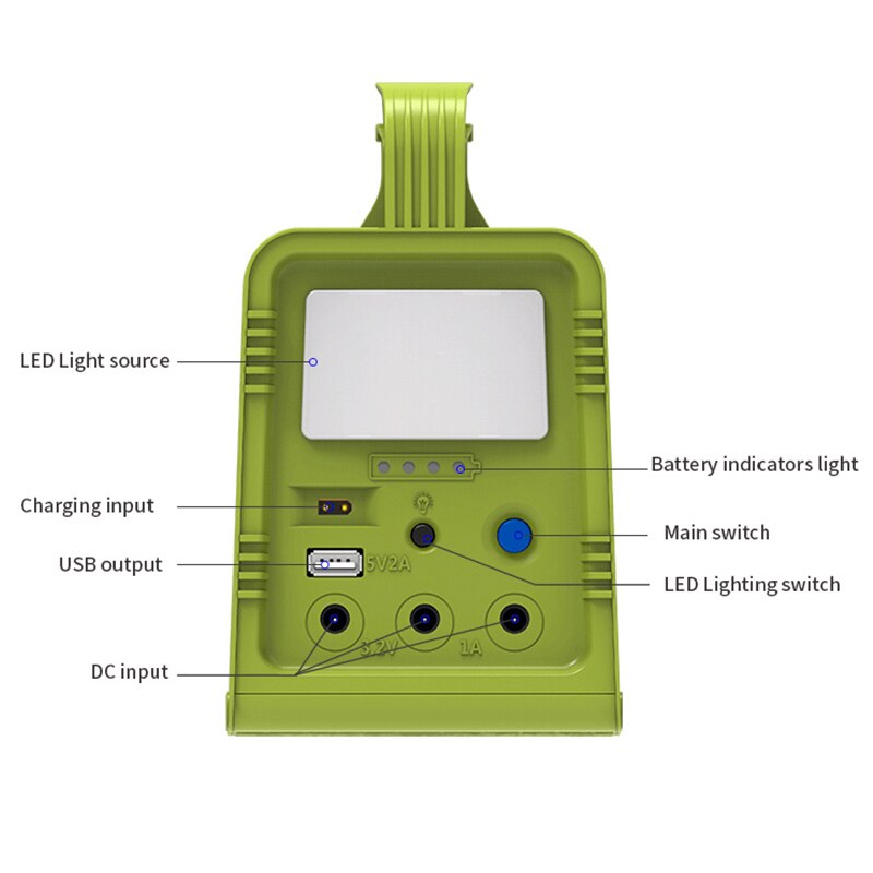 5V Mini Solar Power Storage Generator USB Charger 3 LED Bulbs Portable Rechargeable Home Solar Panel Storage Generators System