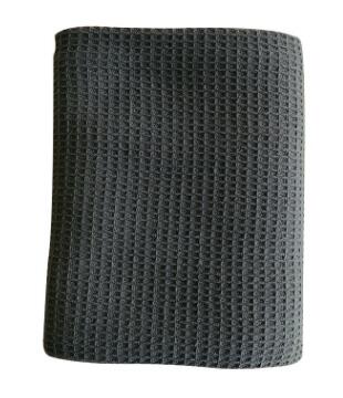 Mulit Color Waffle Grid Cotton Kitchen Napkin Teatowel Scouring Pad: Dark Grey