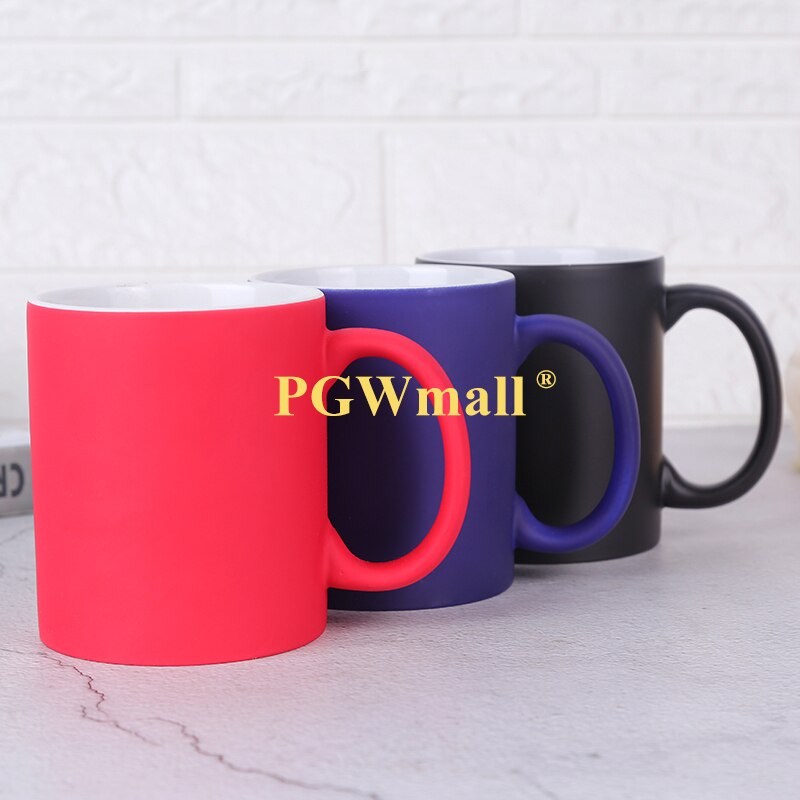 Color changing 11oz Ceramic Sublimation Photo Mugs Blank Cup DIY Mugs Heat Transfer