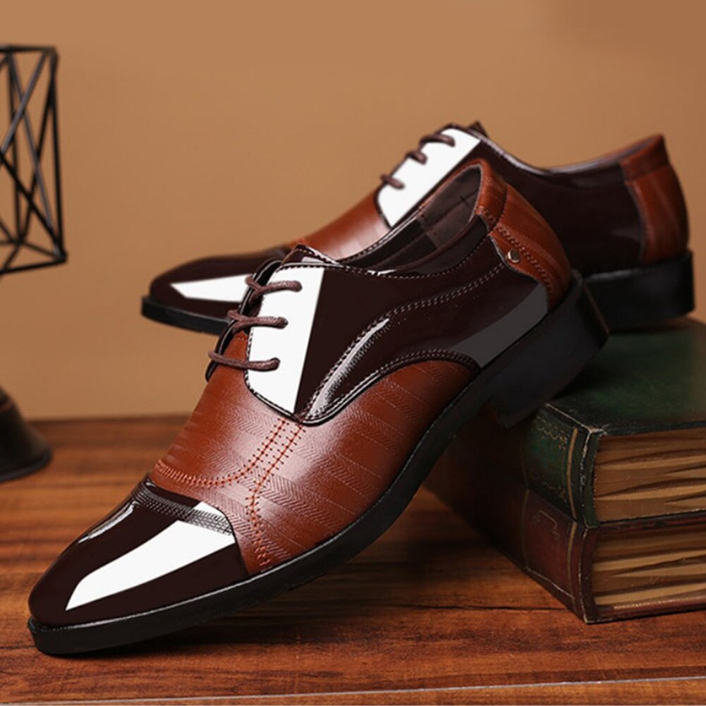 Ballroom Business Pointed Latin Prom Men Sports Large Size Wedding Dance Leather Shoes