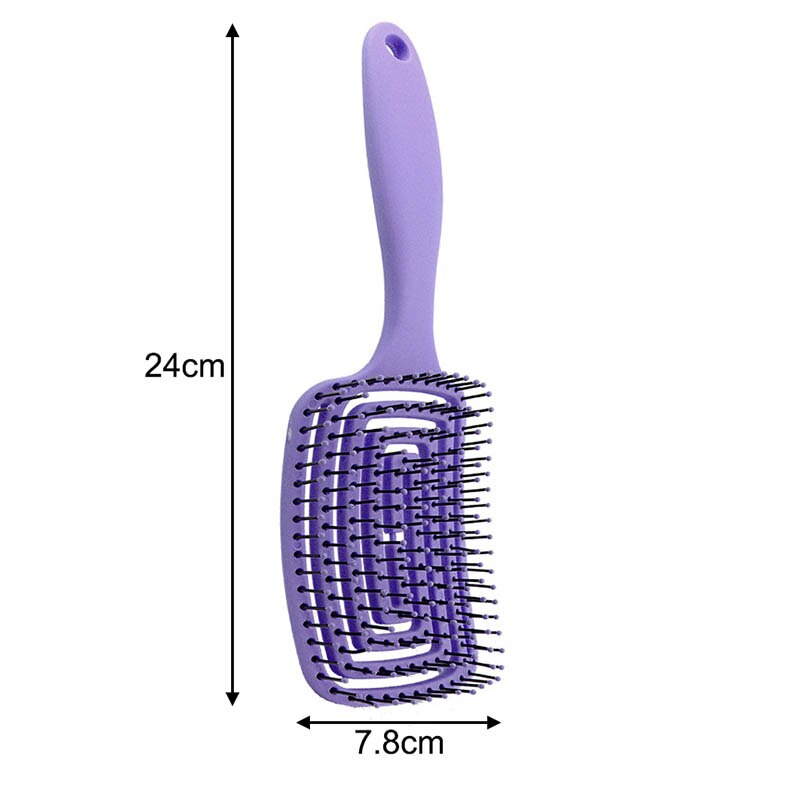 1Pcs 4 Kleuren Kapsalon Accessoires Voor Hoofdhuid Massage Borstel Kam Badkamer Benodigdheden Droog Nat Dual Purpose Vrouwen Haarborstel: Paars
