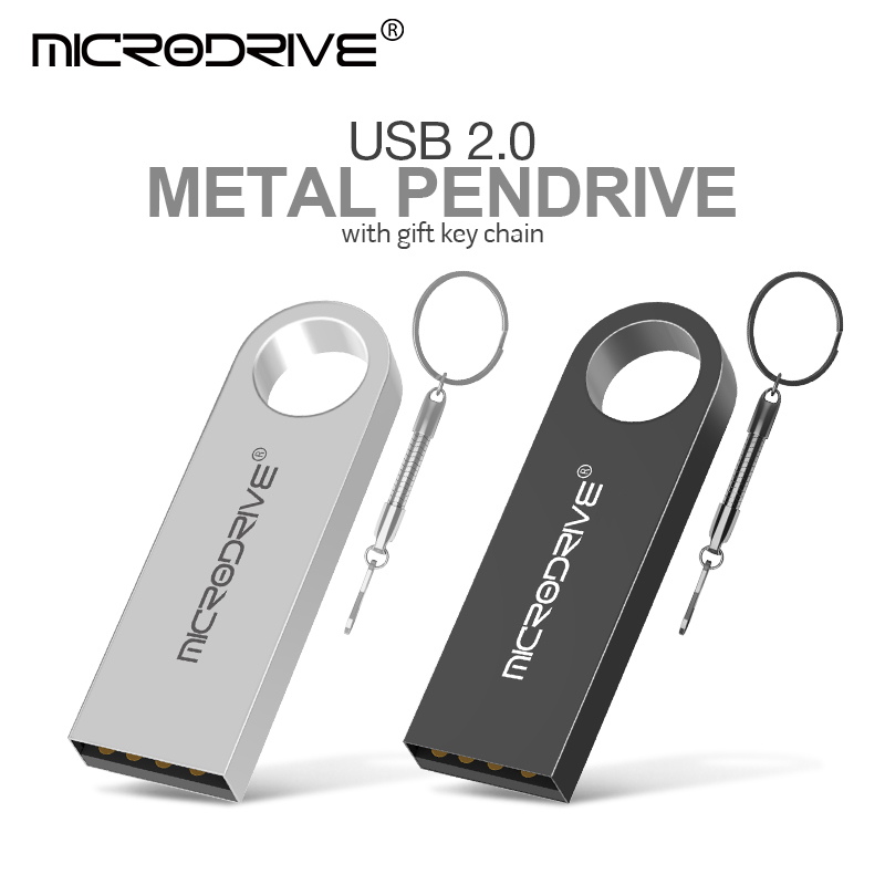 USB Sleutel vorm Pendrive Metalen Memory Stick 4GB 8GB 16GB 32GB 64GB 128GB Usb Flash Drive Pen Drive Flash Usb Disk Pen Drive