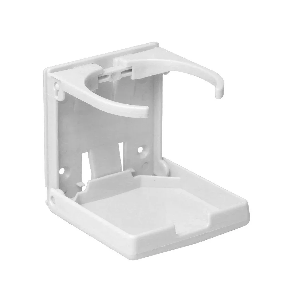 Suporte universal ajustável para bebidas, pode carro, dobrável, bandeja, garrafa de água, para carro, caminhão, barco, van, suv: Branco