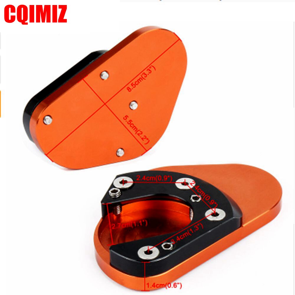 CNC Kickstand Zijstandaard Extension Pad Plaat Voor KTM Duke RC 125 200 390 Enduro Supermoto SM SMC Adventure 690 950 990