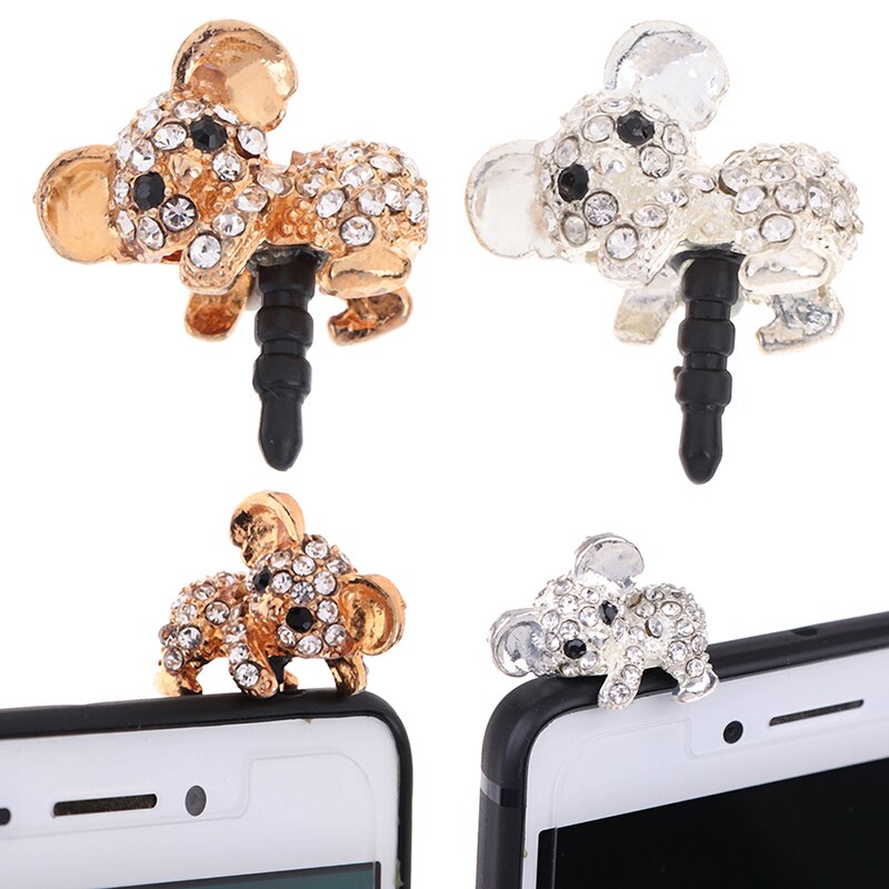 1PC mignon Koala écouteur poussière prise anti-poussière bouchons pour 3.5mm écouteur téléphone portable accessoires