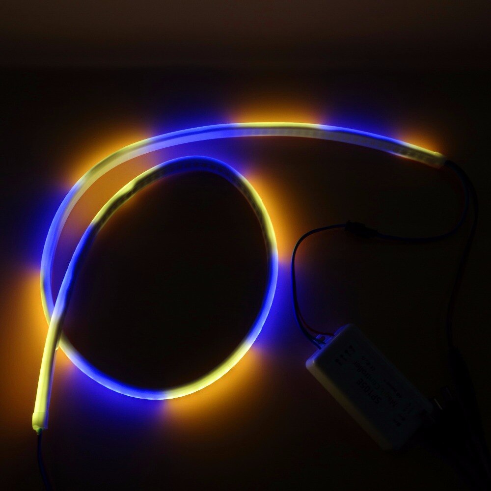 DC5V WS2812B 144pixels/m addressable led neon pixel light,RGB full color;waterproof in milky tube;IP66