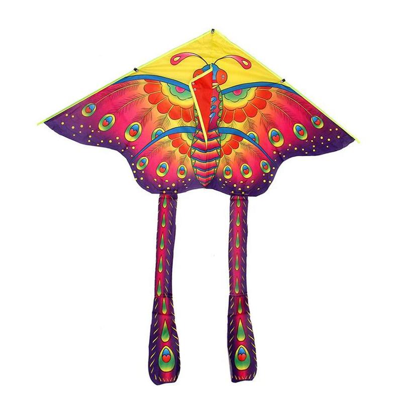 Children Cartoon Butterfly Kite Suitable Age About 5 Years Old Breeze Easy To Fly Inclued Kite 30 Meter Line Transparent Cloth