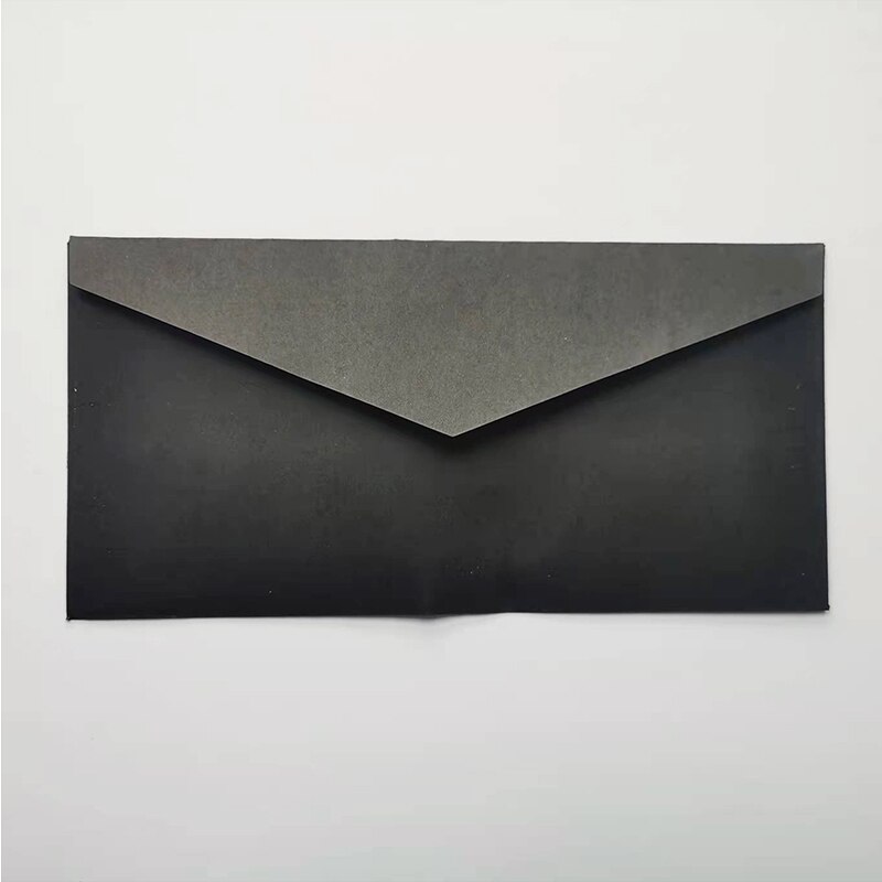 10Pcs Kraft Papieren Envelop Leeg Clear Bericht Zegen Papier Effen Brief Stempel Student Briefpapier Kantoorbenodigdheden: Black