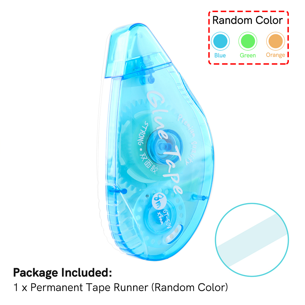 2 tipi di puntini biadesivi nastro riposizionabile corridore/linea solida adesivo nastro adesivo distributore fai da te 26 piedi: Solid linea Adhesive