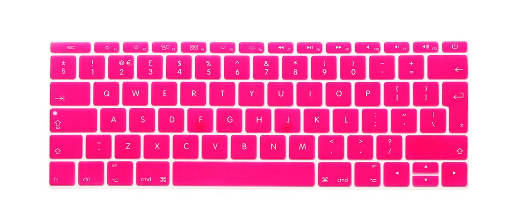 For Macbook Pro 13 with Touch Bar.10 release Model:A1706) European EU/UK EURO English Silicone Keyboard cover Film: rose