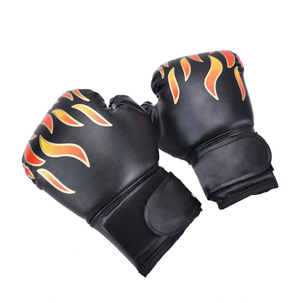 Børn børn bokse handsker flamme mesh åndbar pu læder flamme handsker sanda boksning træning handske: Nr. .2