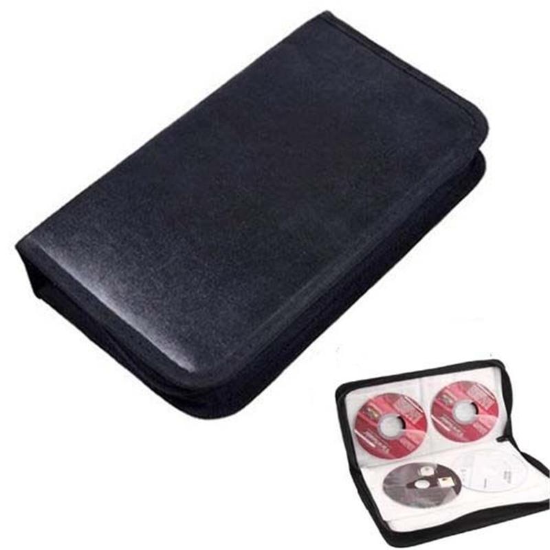 80 Disc DVD Case PU DVD Storage CD Holder Carry Bag Leather Case Storage Holder Organizer Wallet Box For VCD